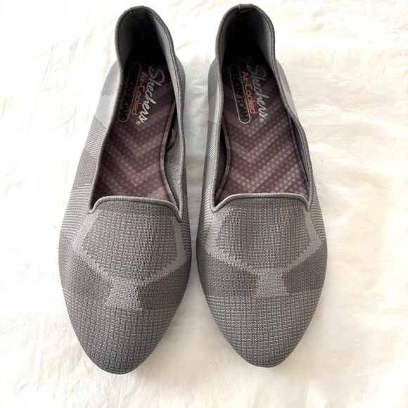 Skechers Cleo- Sherlock Knit Gray Ballet Flats Loafers SZ 8.5 NWOT - Picture 12 of 13